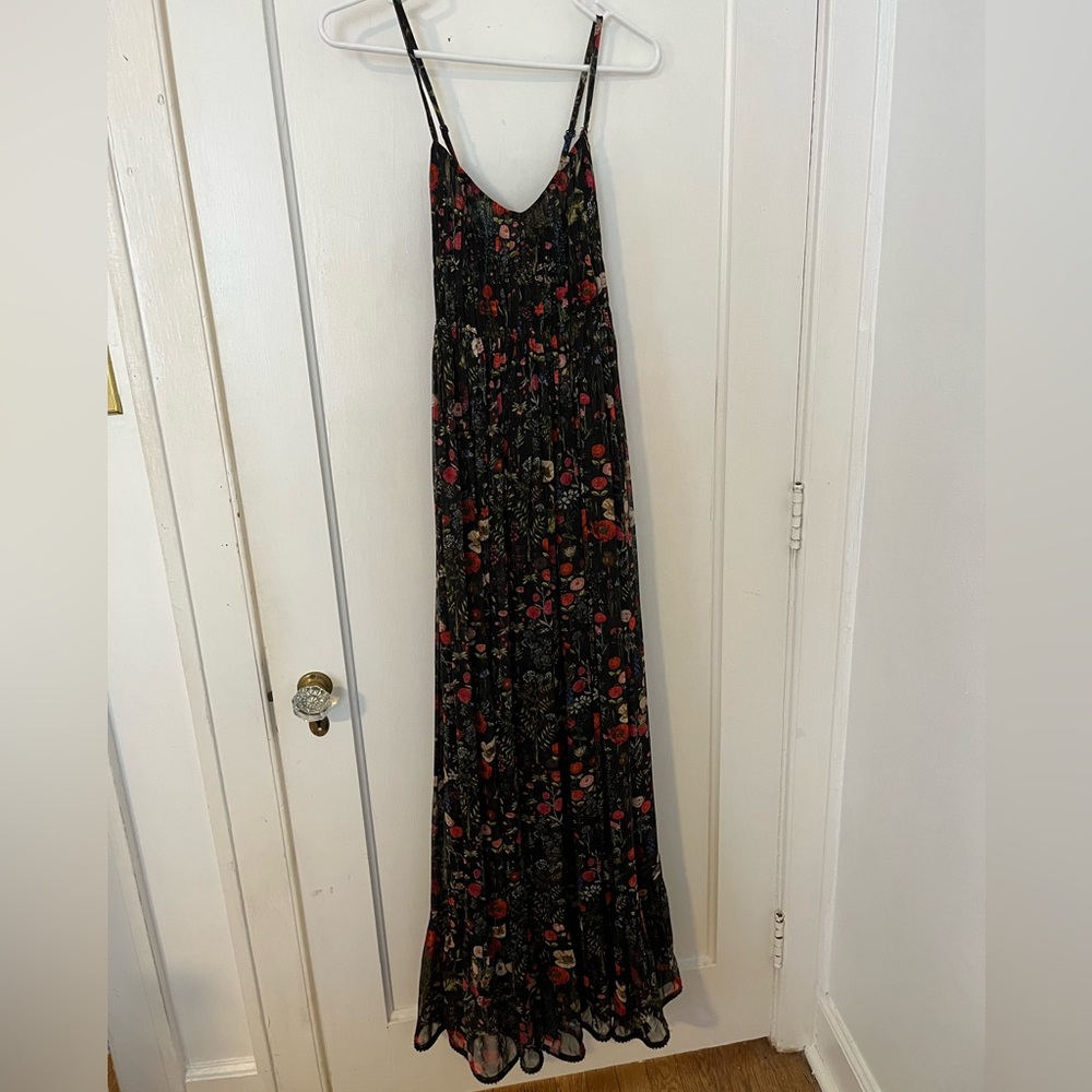 Payal Jain Black Floral Dress Size XS